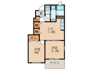 グレイシャス高尾Ⅱの物件間取画像